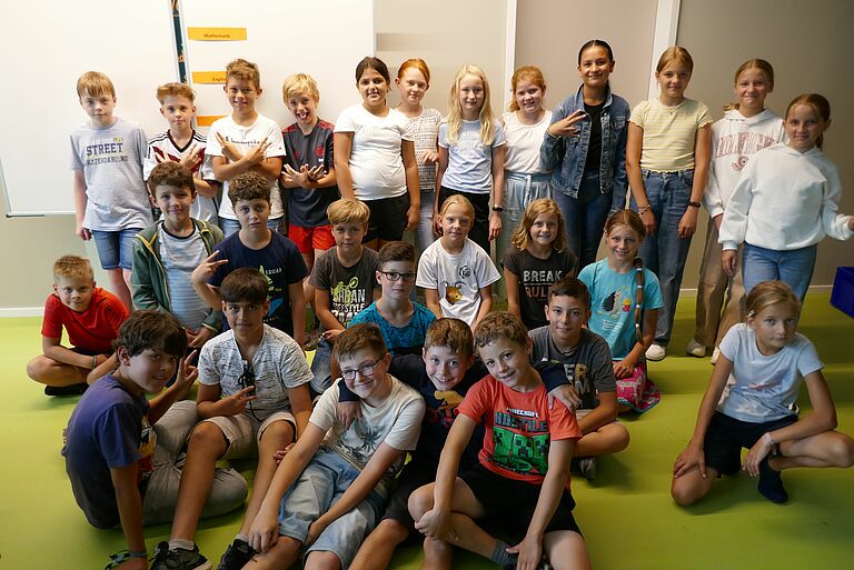 Klasse 5c ohne Herrn Baumann und Frau Asmuss